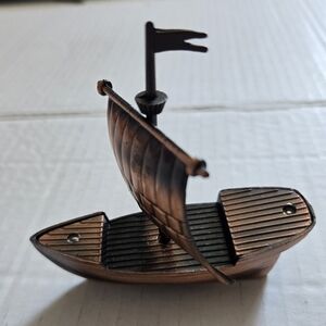 Vintage Die-Cast Sail Boat Miniature Pencil Sharpener